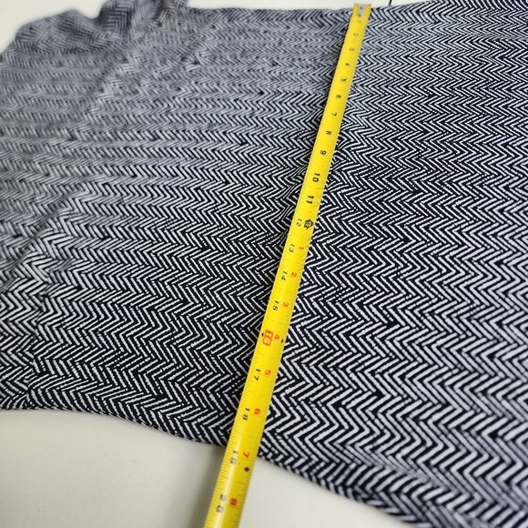 Mango Suit Black White Geo Print Long Sleeve Midi Dress Women’s  Stretch Size 6 - Picture 7 of 11